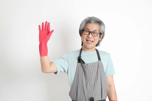 Asian Housekeeper Isolated photo