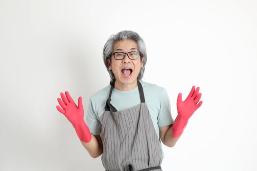 Asian Housekeeper Isolated photo