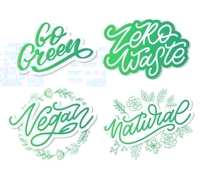 Eco Go Green Organic Natural Vegan vector