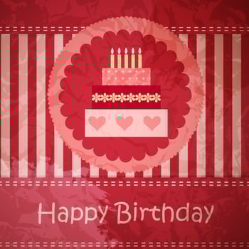 Birthday card with copy space vector