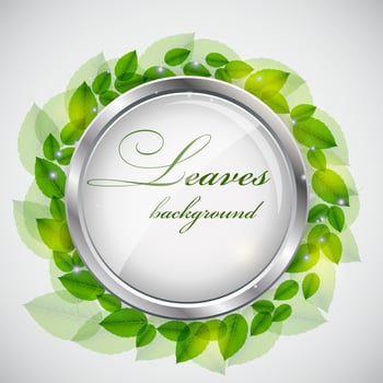 Abstract nature background with leaves. Vector iilustration