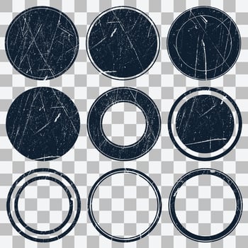Grunge post Stamps Collection, Circles. Banners, vector