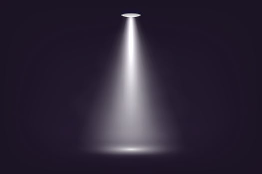Spotlight on dark stage background Template for your design vector