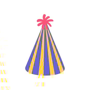 Vector party hat. colorful conical hat