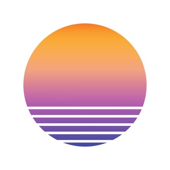 Design of Sunset striped backdrop. vector