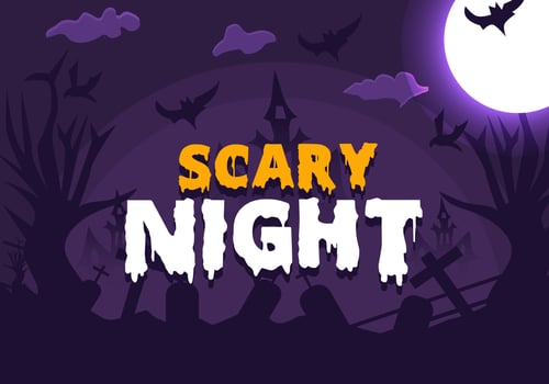 scary night halloween background vector