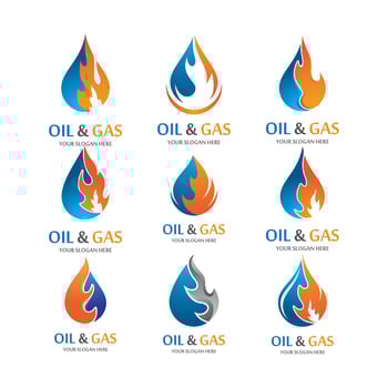 Oil and gas logo images vector