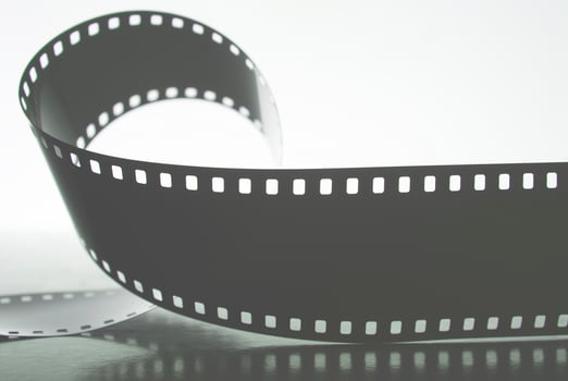 Blurry image of 35mm photographic film photo