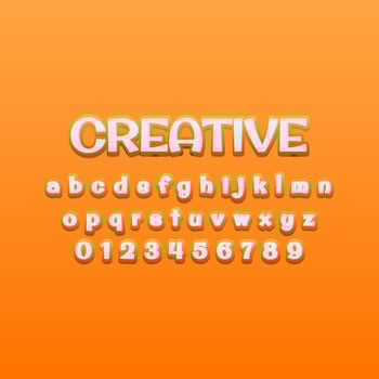 creative font alphabet vector