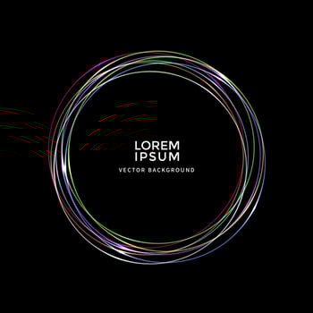 Golden glowing spiral light line Vector