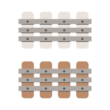 Fence Illustrated On White Background vector