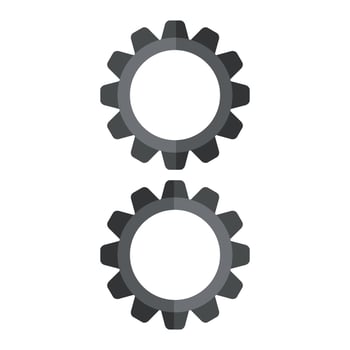 Gear Illustrated On White Background vector