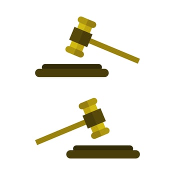 Judge Hammer Illustrated On White Background vector