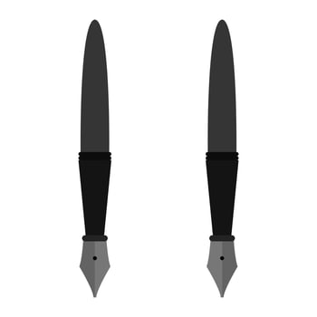 Illustrated Pen On White Background vector