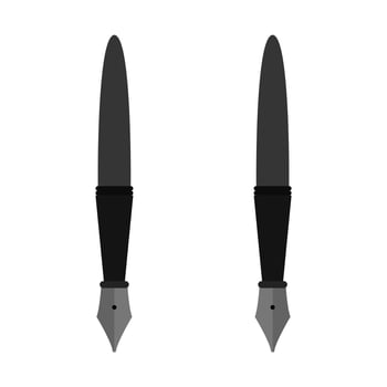 Illustrated Pen On White Background vector