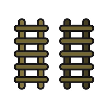Ladder Illustrated On White Background vector