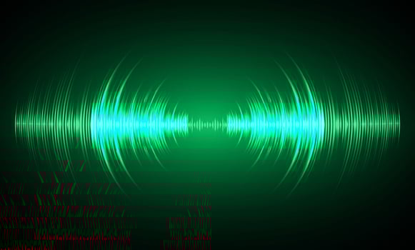 Sound waves oscillating dark lig vector