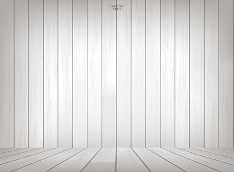 Wooden room space background with perspective wooden floor. Vector. vector