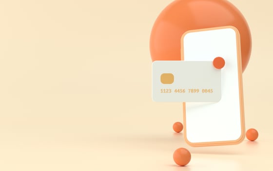 Digital payment on phone with soft lighting and bright colors photo