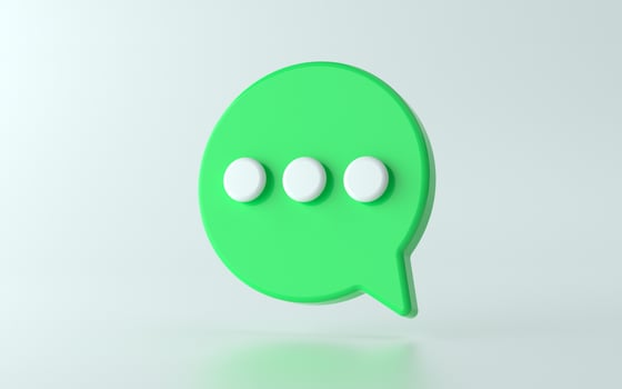 3d chat icon illustration photo