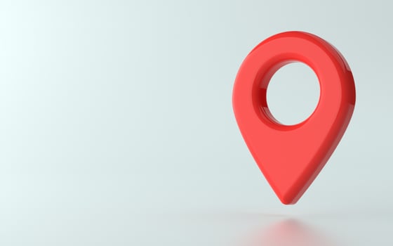 3d Illustration of pin point or location marker photo