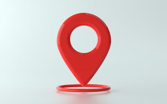 3d Illustration of pin point or location marker photo