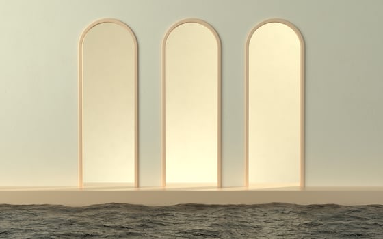 Minimalistic scene with bowl product stage photo