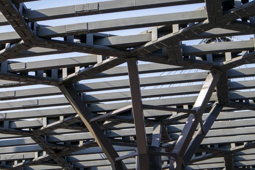 Pergola canopy, structural elements. An architectural structure photo