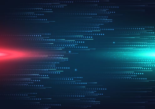 Abstract technology geometric overlapping hi speed line background. vector