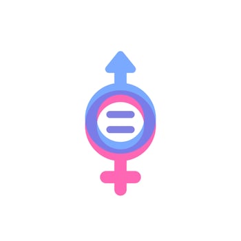 gender equality concept, vector icon