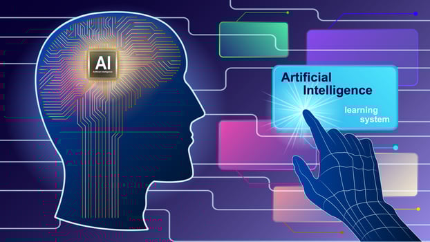 Chipset brain head human cyberspace vector