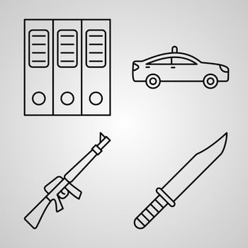 Justice and Law Line Icon of Vector Symbol in Trendy Outline Style