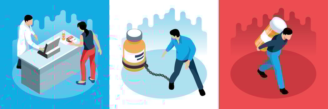 Buying Meds Design Concept vector
