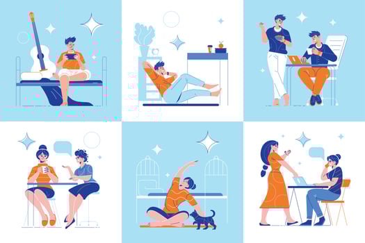 Daily Routine Concept vector
