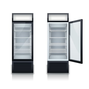 Drinks Fridges Realistic Set vector
