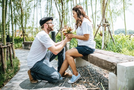Happy Smiling Couple diversity in love moment together photo