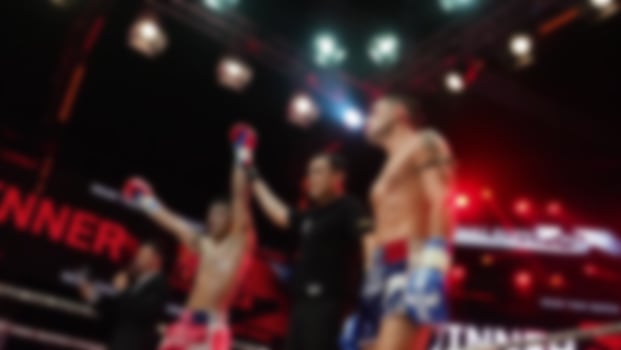 Thai Kick boxing. Blurred images of Muay Thai. Martial Art Kickboxing. photo