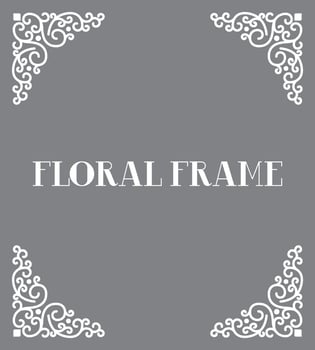 Vintage Floral Ornament Line Corner Frame BAckground Vector Free