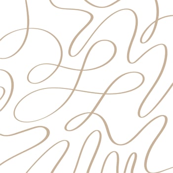 Stylish abstract pattern with brown geometric tangled lines vector