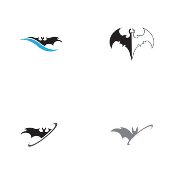 bat vector icon logo template