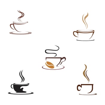 Coffee cup logo template vector icon - Vector