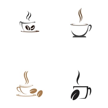 Coffee cup logo template vector icon - Vector