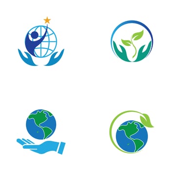 world earth day logo vector illustration design