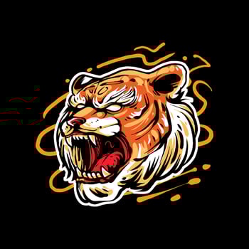 tiger headi illustration premium vector