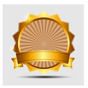 Vector gold sign, label template