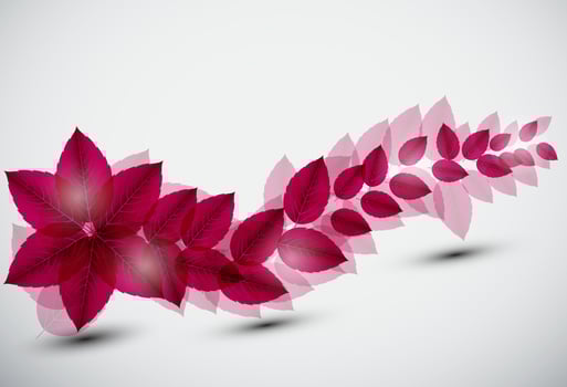 Abstract nature background with leaves. Vector iilustration