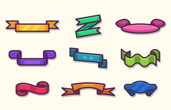 Ribbon Element Collections vector