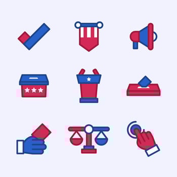 US Election Icon Collections vector
