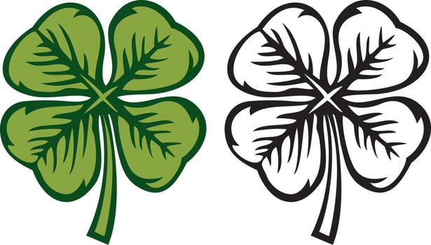 Clover with Four Leaves vector