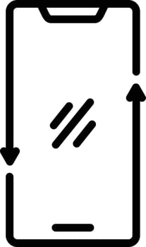 Line icon for smartphone vector